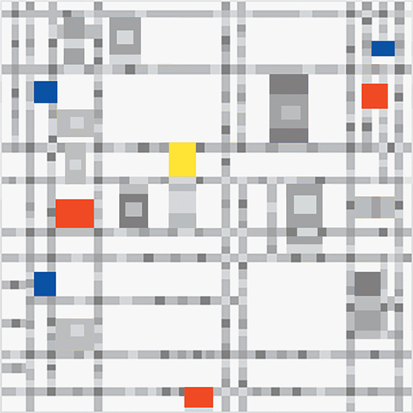 Broadway Boogie Woogie, 1942-43, Piet Mondrian