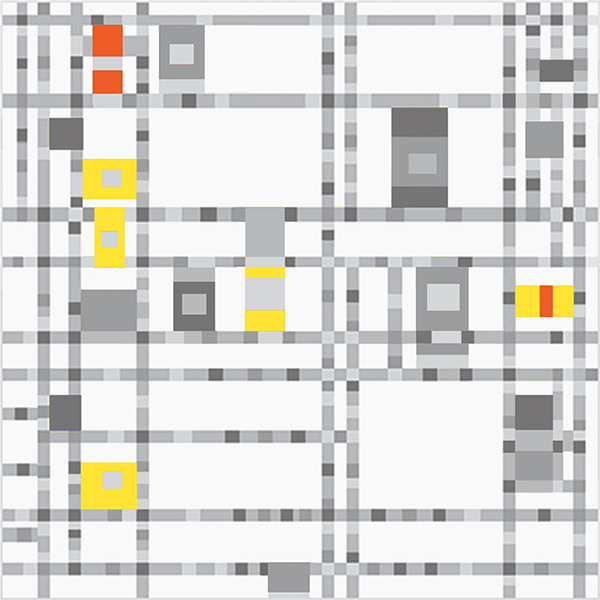 Broadway Boogie Woogie, 1942-43, Piet Mondrian