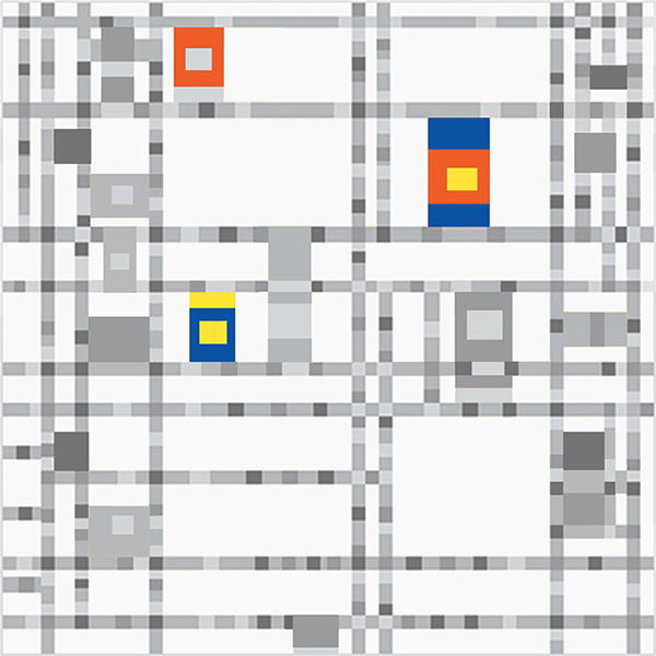 Broadway Boogie Woogie, 1942-43, Piet Mondrian