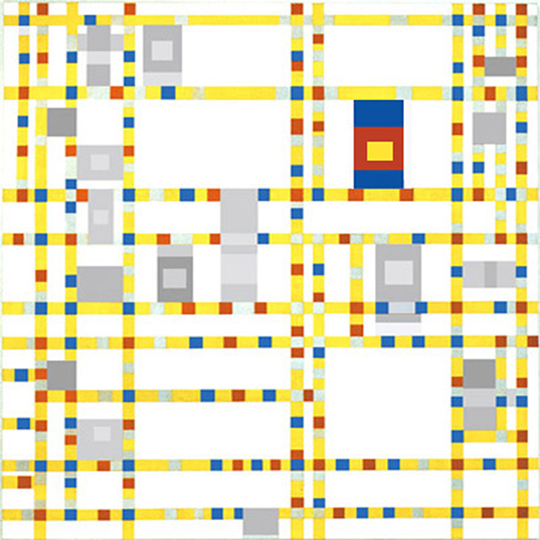 Broadway Boogie Woogie, 1942-43, Piet Mondrian