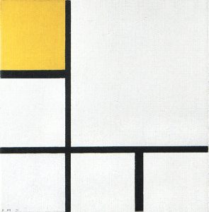 Composition 1 with Yellow and Light Gray, 1930, Piet Mondrian