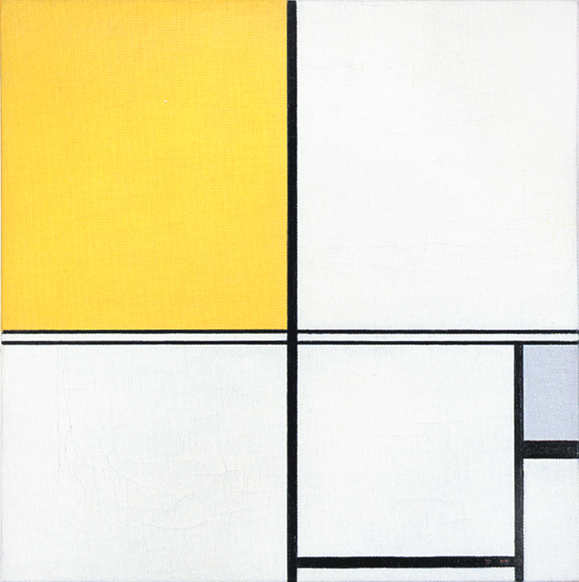 Composition B with Double Line, Yellow and Gray, 1932, Piet Mondrian