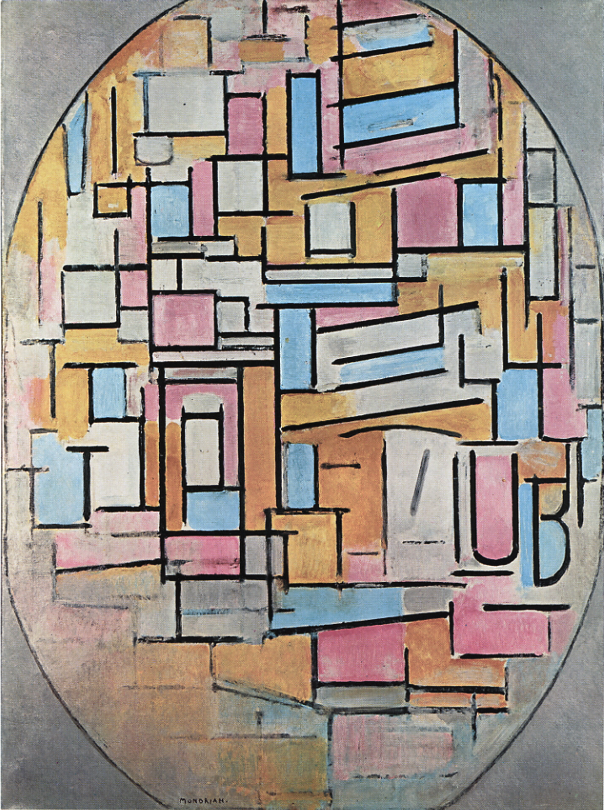 Composition in Oval with Color Planes 2, 1914, Piet Mondrian