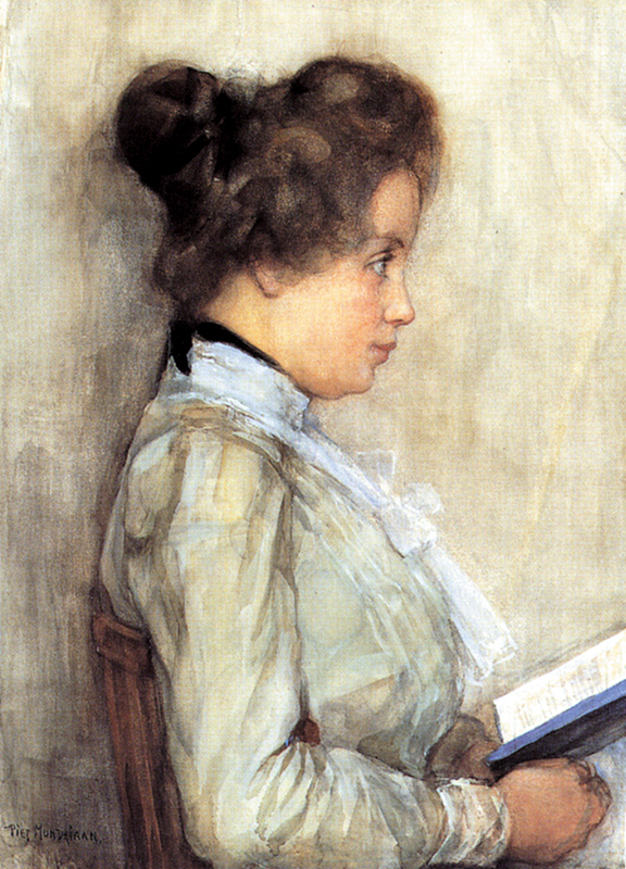 Female Torso in Profile with Book, c. 1899, Piet Mondrian