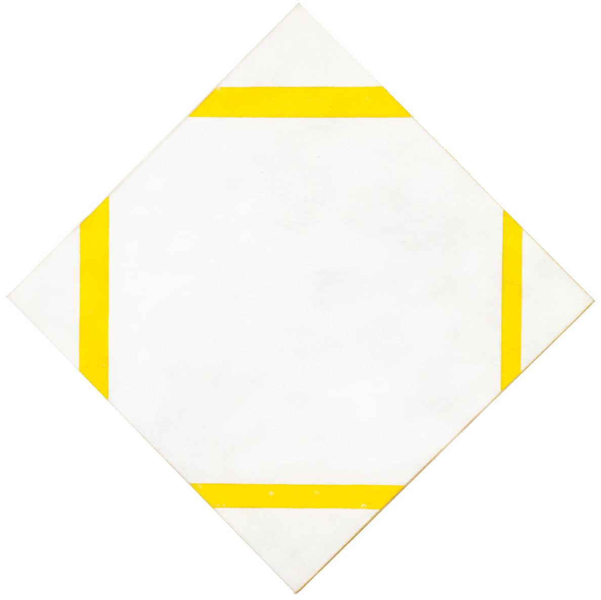 Piet Mondrian, Neoplasticism, Lozenge with Yellow Lines, 1933