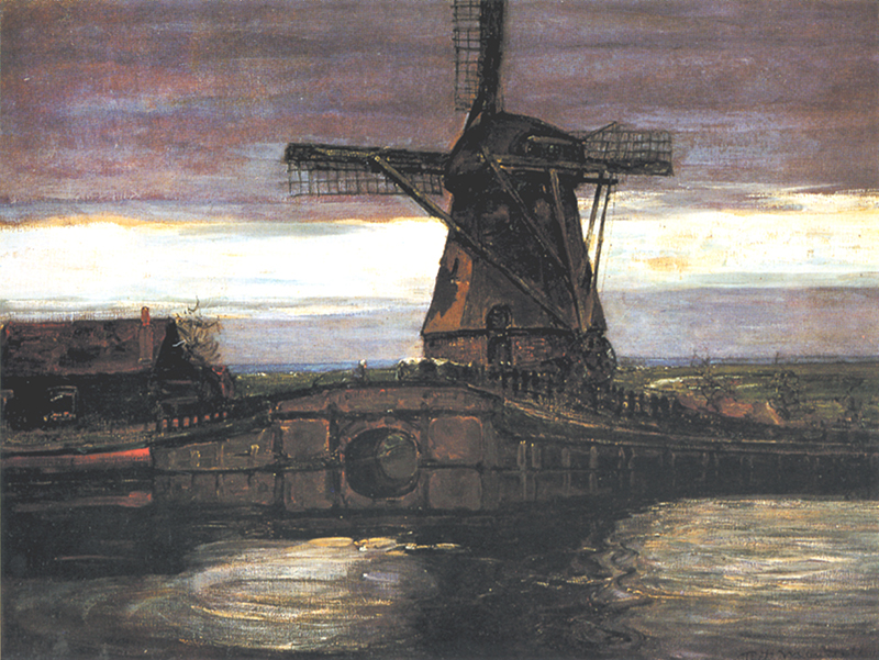 Stammer Mill with Streaked Sky, c. 1906, Piet Mondrian