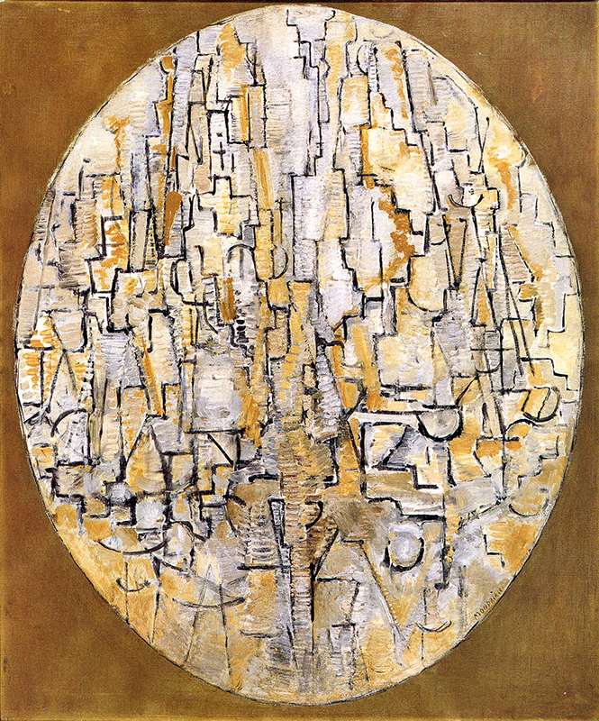 Tableau N. 3, Composition in Oval, 1913, Piet Mondrian