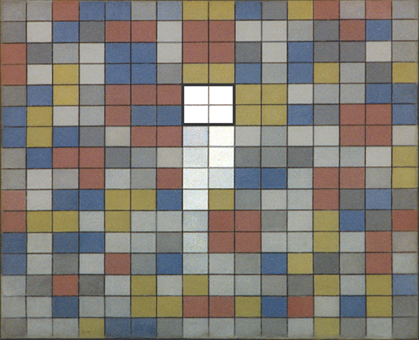 Checkerboard Composition with Light Colors, 1919, Diagram C
