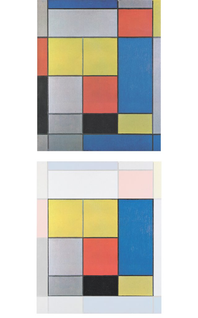 Composition B, 1920, Mondrian with Diagram