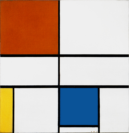Composition C, N. III, with Red, Yellow and Blue, 1935, Piet Mondrian