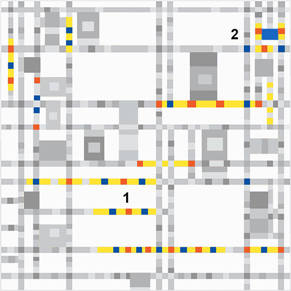 Broadway Boogie Woogie, 1942-43, Piet Mondrian