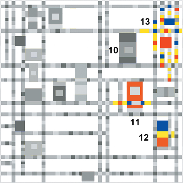 Broadway Boogie Woogie, 1942-43, Piet Mondrian, Diagram G