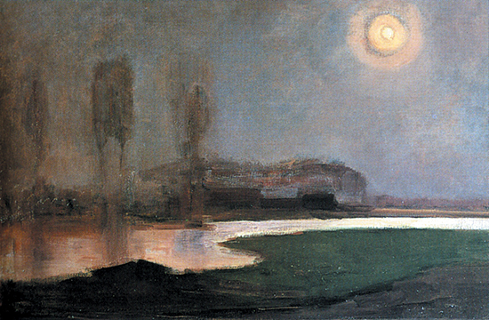 Naturalism: Summer Night, 1907, 
Oil on Canvas, cm. 71 x 110,5