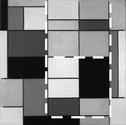 Composition A, 1920, Piet Mondrian, Diagram