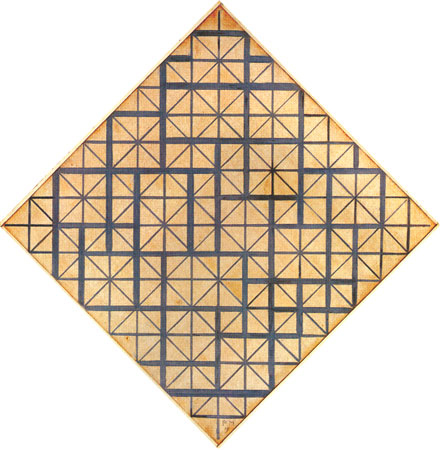 Composition with Grid 4, Lozenge Composition, 1919, Piet Mondrian