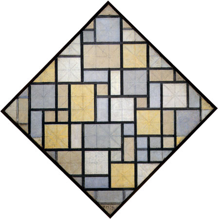 Composition with Grid 5, Lozenge Composition, 1919, Piet Mondrian