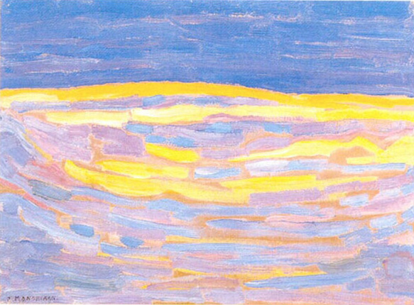 Dune Sketch in Bright Stripes, 1909, Piet Mondrian