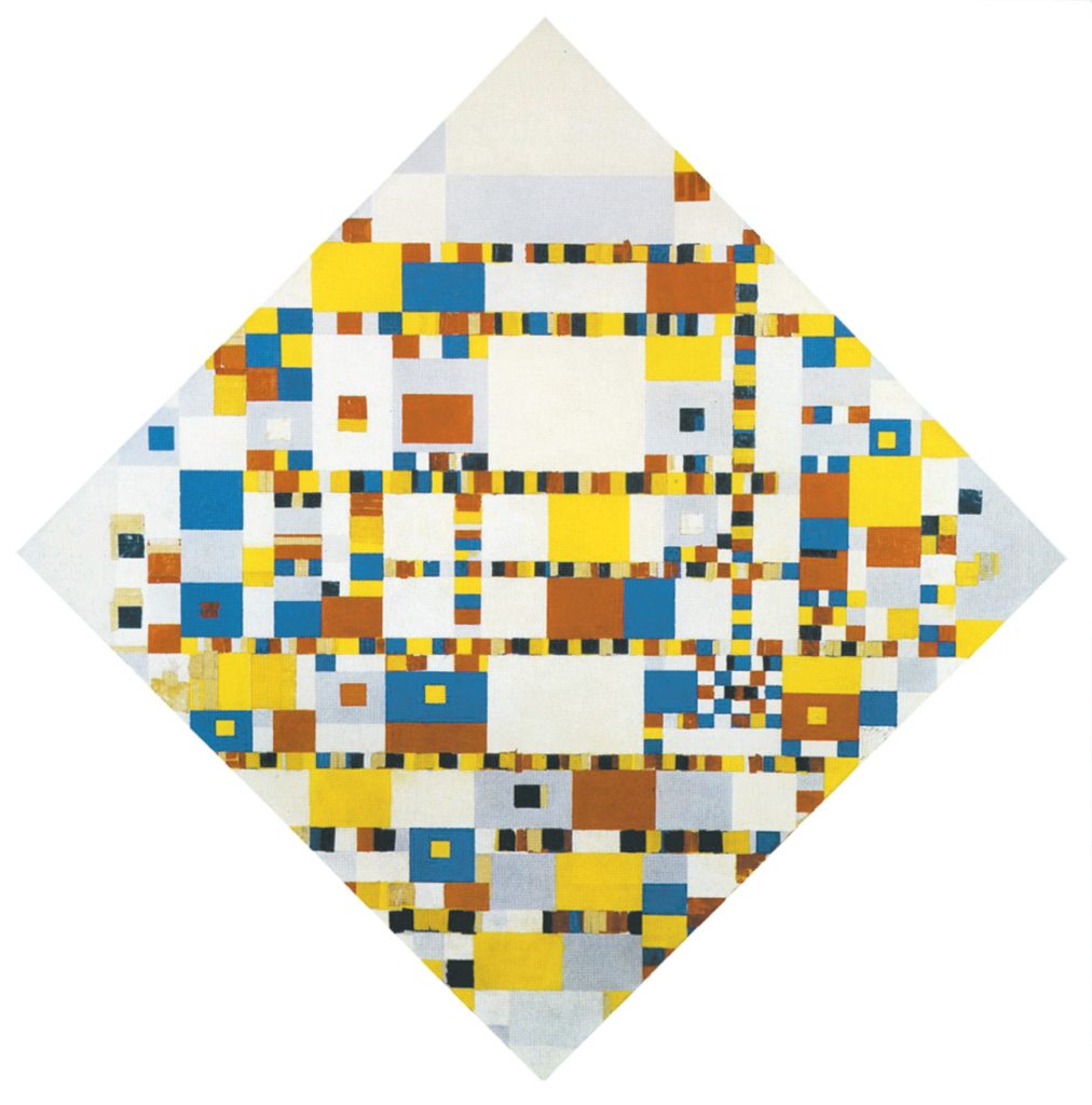 Piet MOndrian, Neoplasticism, Victory Boogie Woogie, 1942-44 (Unfinished), Oil and Paper on Canvas, cm 126 x 126