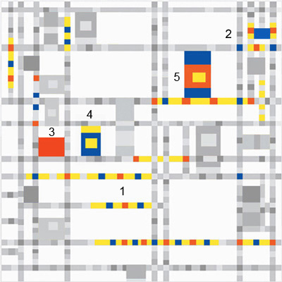 Neoplasticism, New York City, 1942, Piet Mondrian, Diagram C